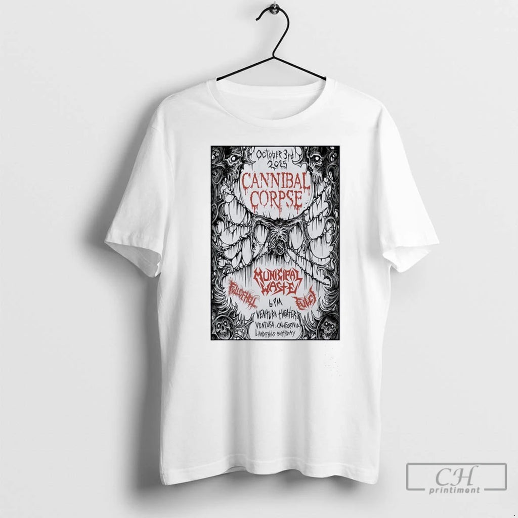 Municipal Waste Oct 3 2025 Ventura California T Shirts