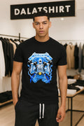 Muscle Mafia Skeleton Lifting Dumbbells Lightning shirt