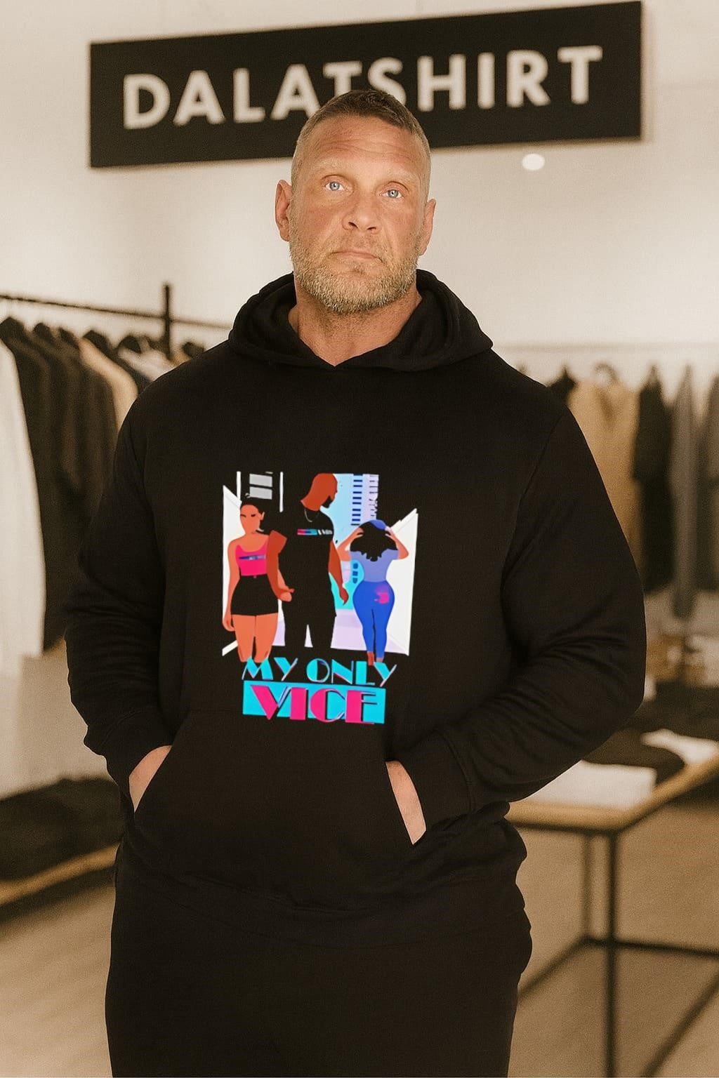 My Only Vice urban couple streetwear illustration graphic shirt