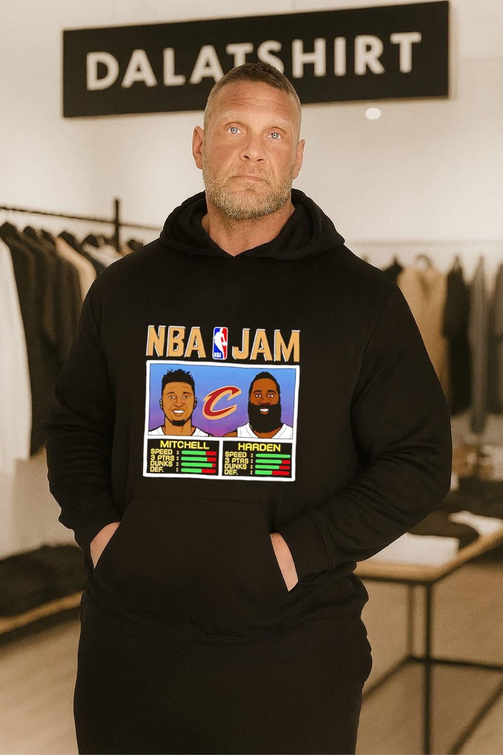 NBA Jam Cleveland Cavaliers Mitchell and Harden Player Stats shirt