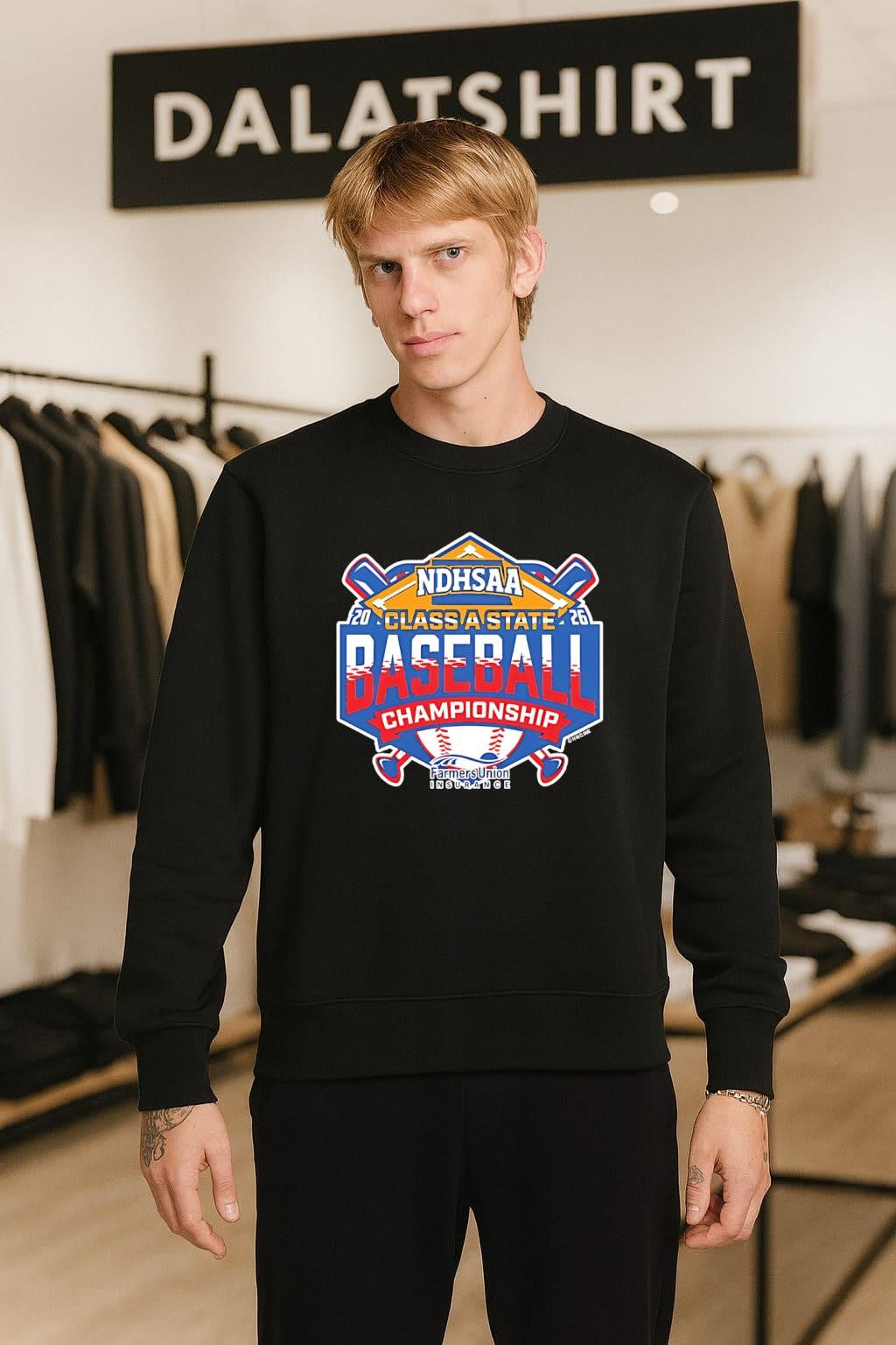 NDHSAA 2026 Class A State Baseball Championship Farmers Union Insurance shirt