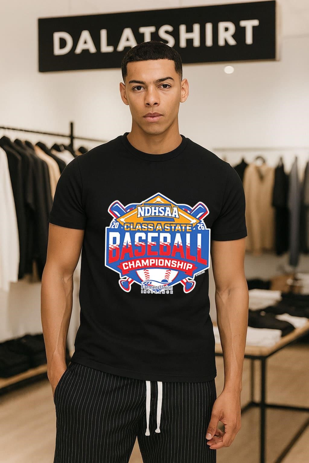NDHSAA 2026 Class A State Baseball Championship Farmers Union Insurance shirt