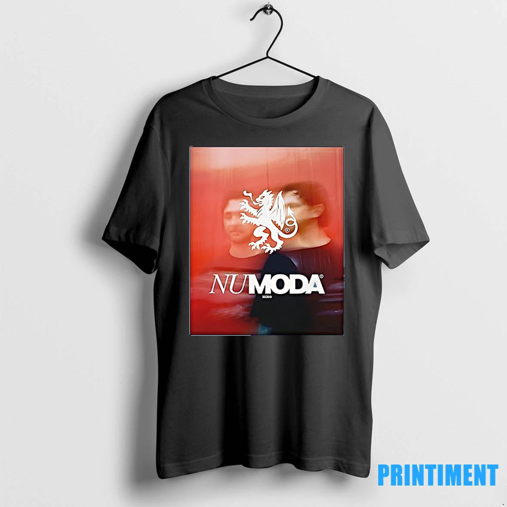 Numoda Red Blurred Logo Tshirts Sweater