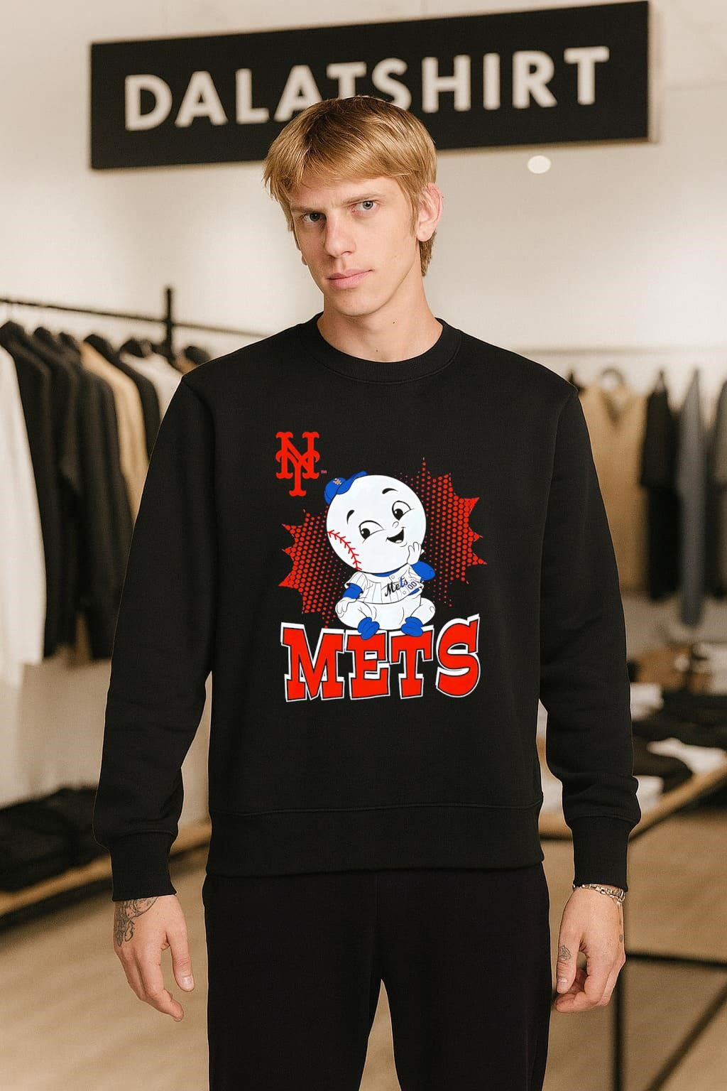 NY Mets Mr. Met Mascot Baseball shirt