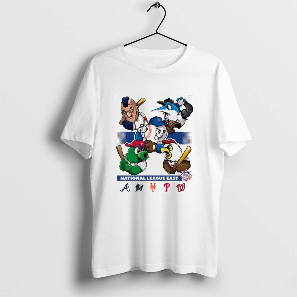 National League East Atlanta Braves Miami Marlins Ny Mets Phillies Washington Nationals T Shirts