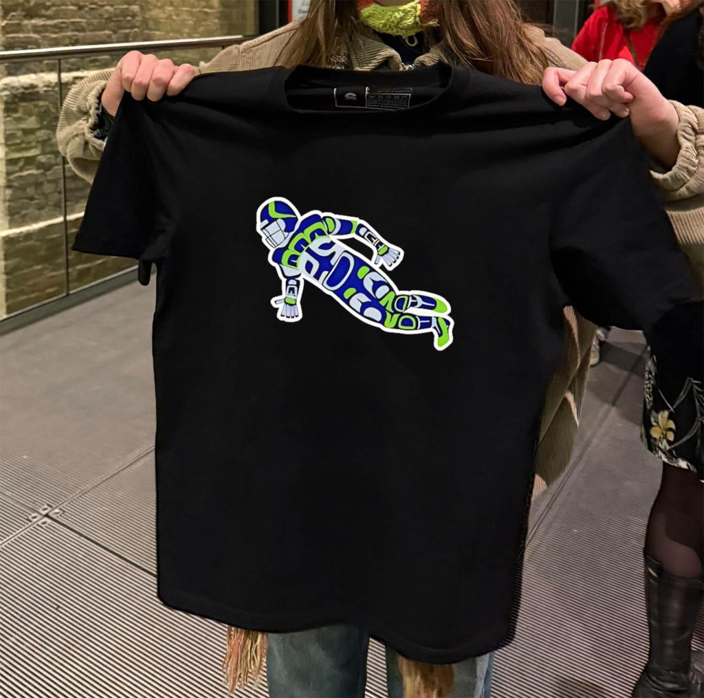 Native American Formline Art Football Player Action Pose shirt