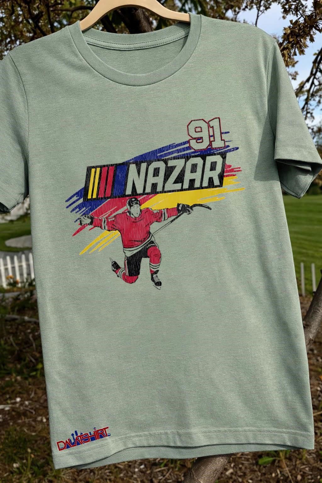 Nazar 91 Chicago Hockey Player Celebration Abstract shirt