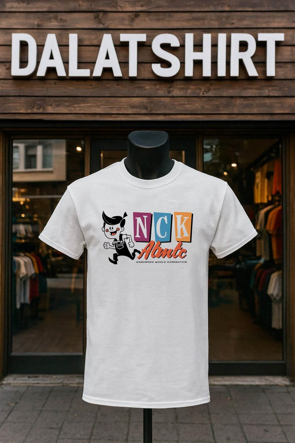 Nck Abute Running Boy Handmade World Domination shirt