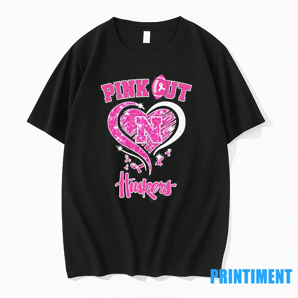 Nebraska Cornhuskers Pink Out Breast Cancer Tshirts Sweater
