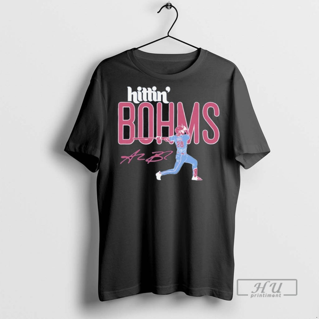 New Alec Bohm Hittin Bohms Philadelphia Phillies Baseball Signature Tee Shirts Sweatshirt Hoodies