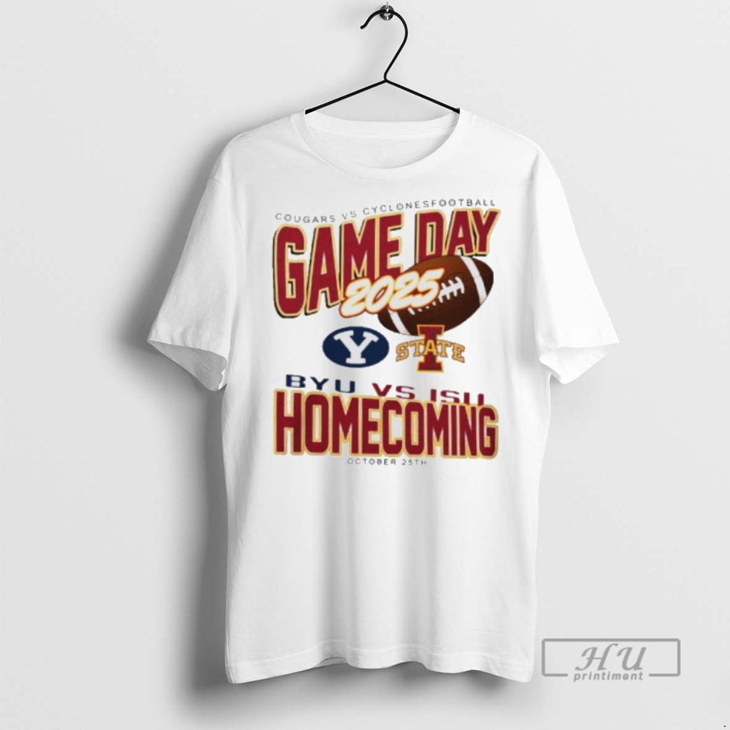 New Byu Cougars Vs Iowa State Cyclones 2025 Homecoming Gameday Tee Shirts Sweatshirt Hoodies