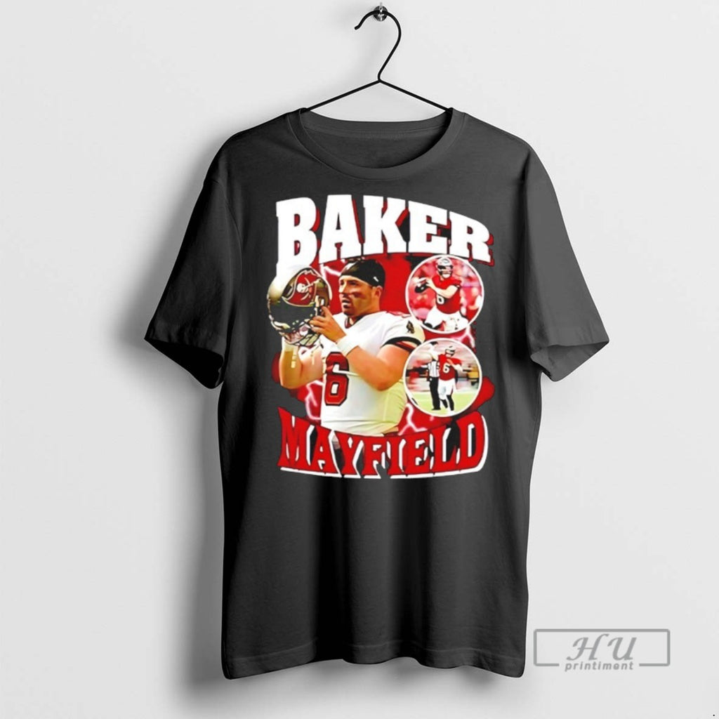 New Baker Mayfield Tampa Bay Buccaneers Player Collage 90s Bootleg Tee Shirts Sweatshirt Hoodies