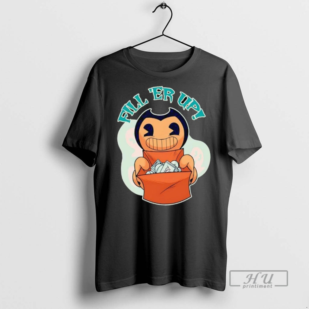 New Bendy Fill Er Up Halloween Tee Shirts Sweatshirt Hoodies