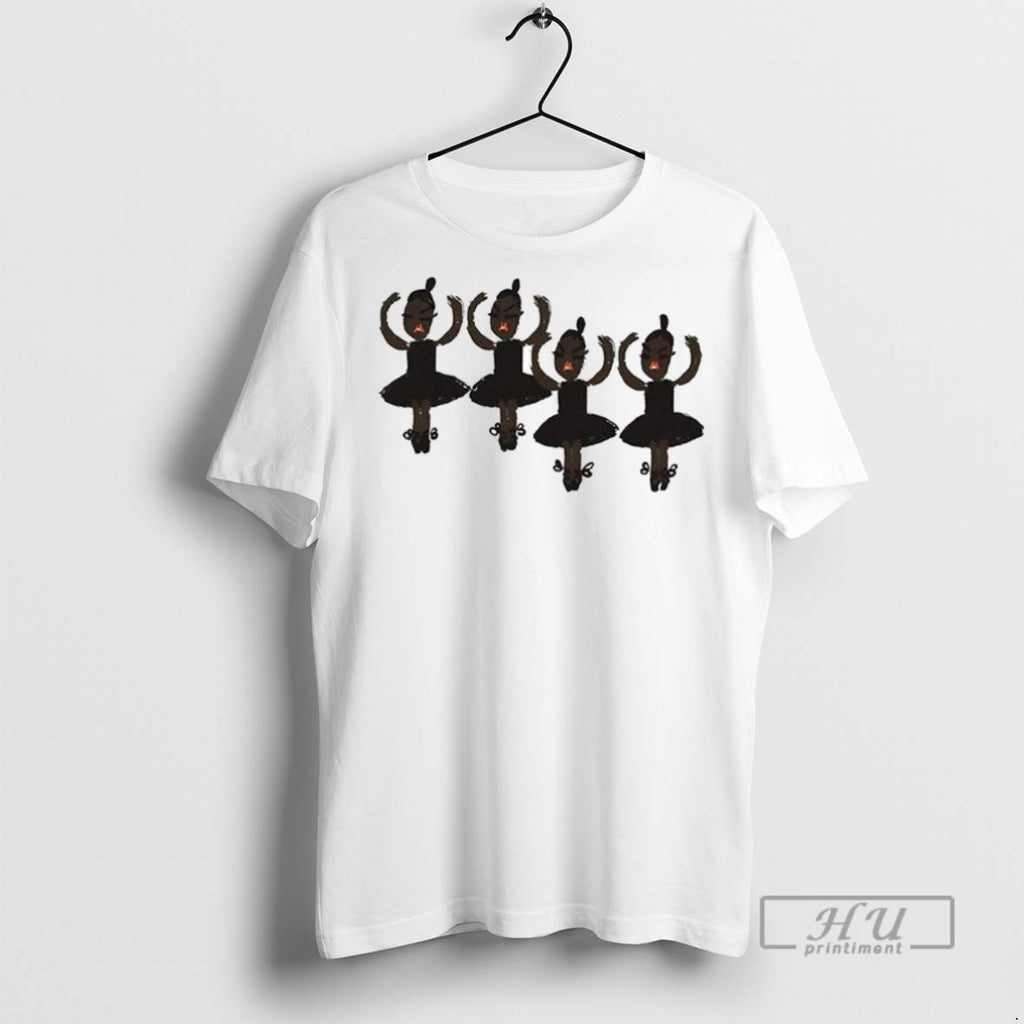 New Black Ballerina Art Dance Illustration Ceramic Ceramic And Classic Dad Cap Tee Shirts