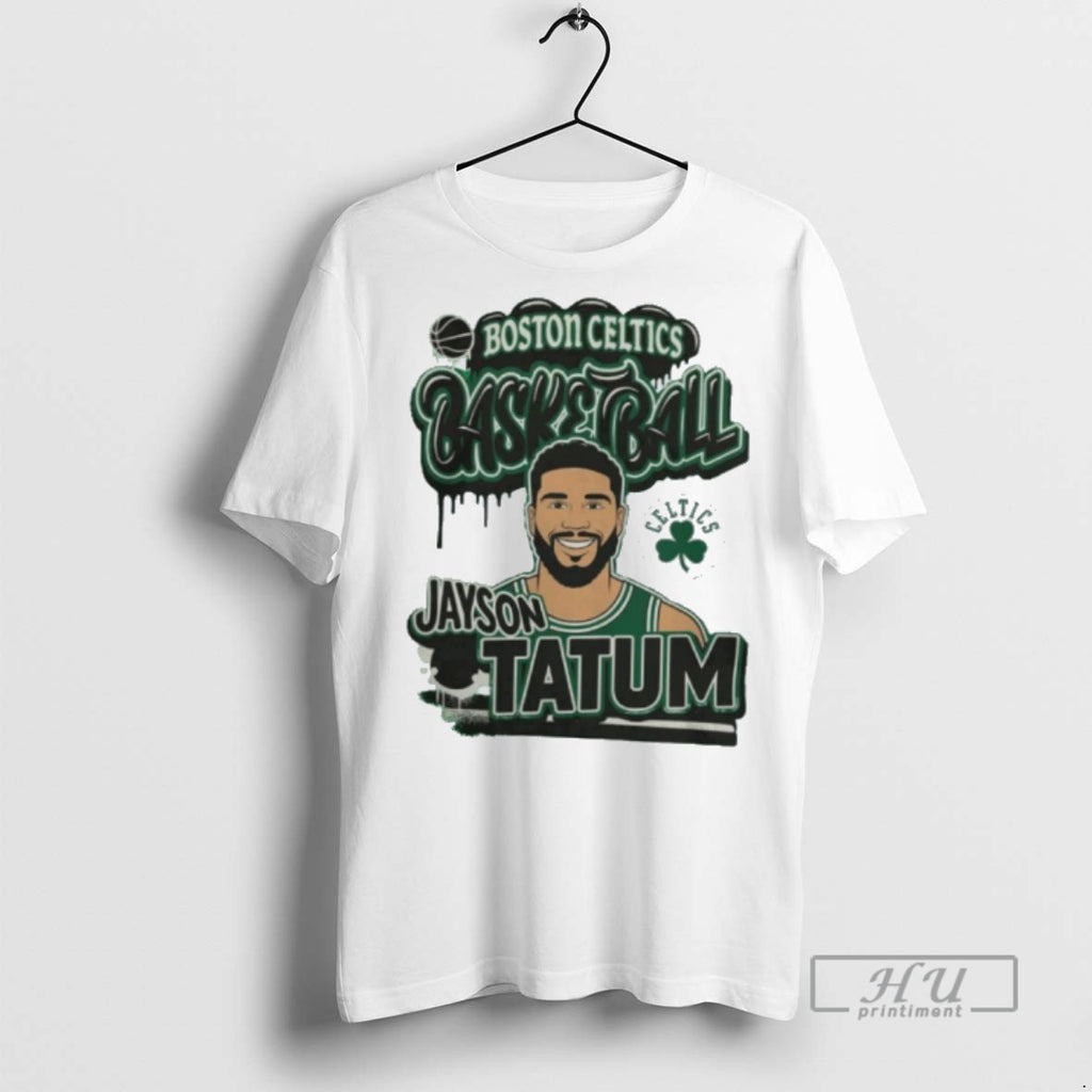 New Boston Celtics Jayson Tatum Basketball Cartoon Graphic Tee Shirts Sweatshirt Hoodies