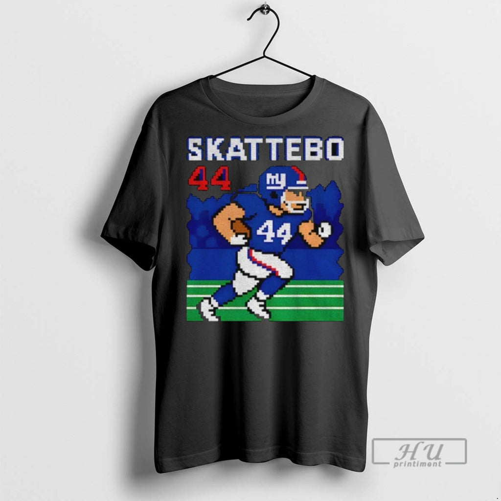 New Cam Skattebo Retro 8 Bit Tecmo Bowl New York Giants Football Player Tee Shirts