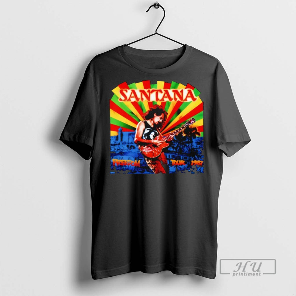 New Carlos Santana 1987 Freedom Band Tee Shirts Sweatshirt Hoodies