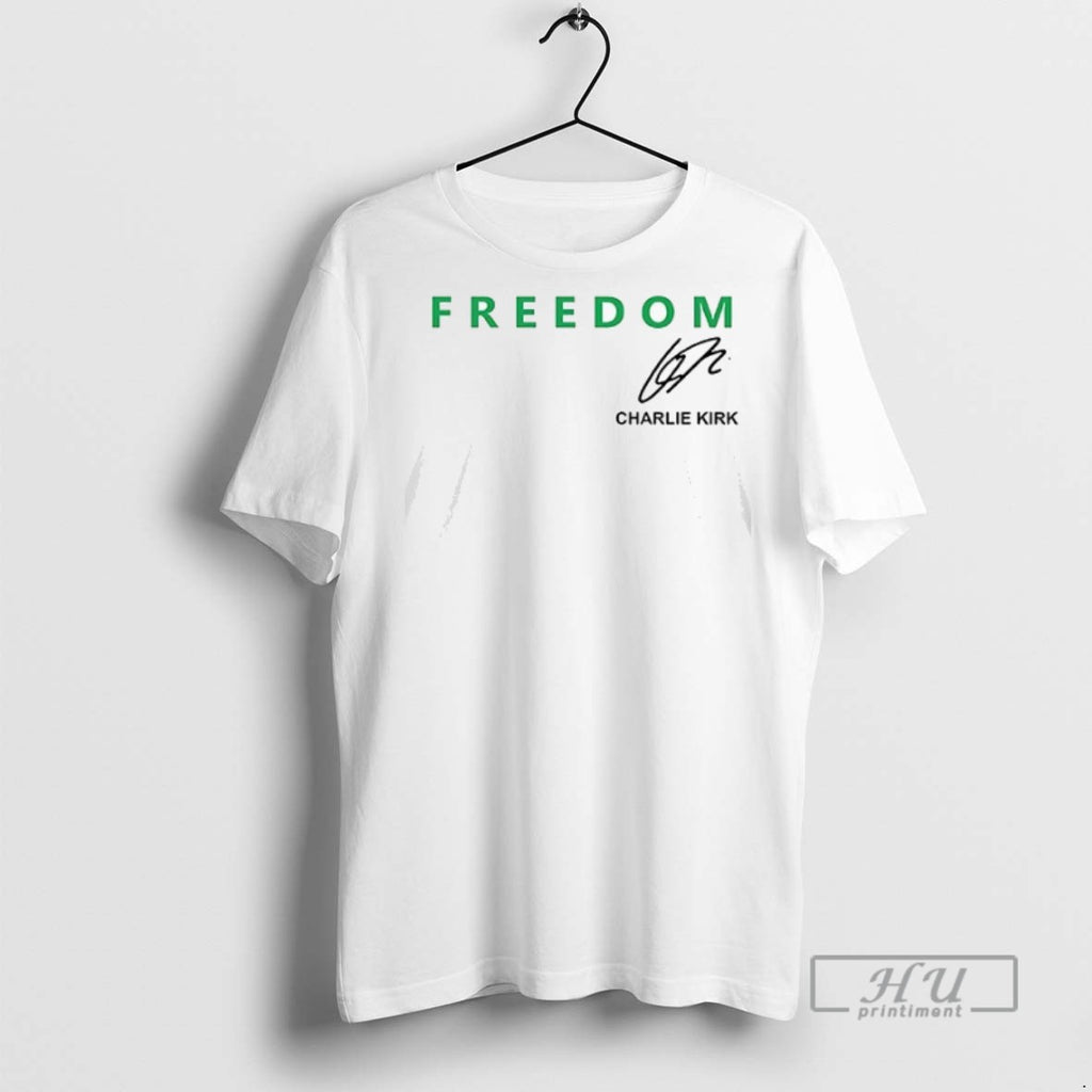 New Charlie Kirik X University Of North Dakota Freedom Signature Double Sided Tee Shirts