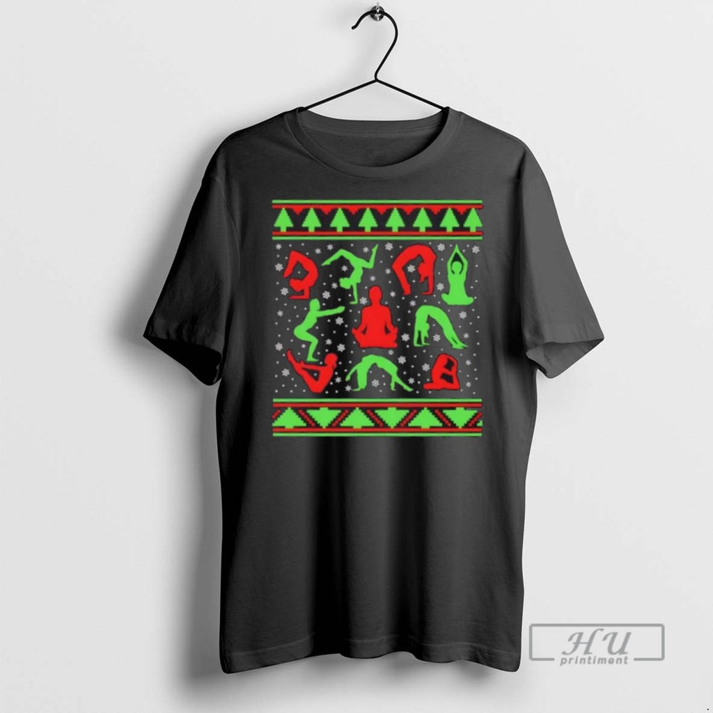 New Christmas Yoga Pattern Tee Shirts Sweatshirt Hoodies