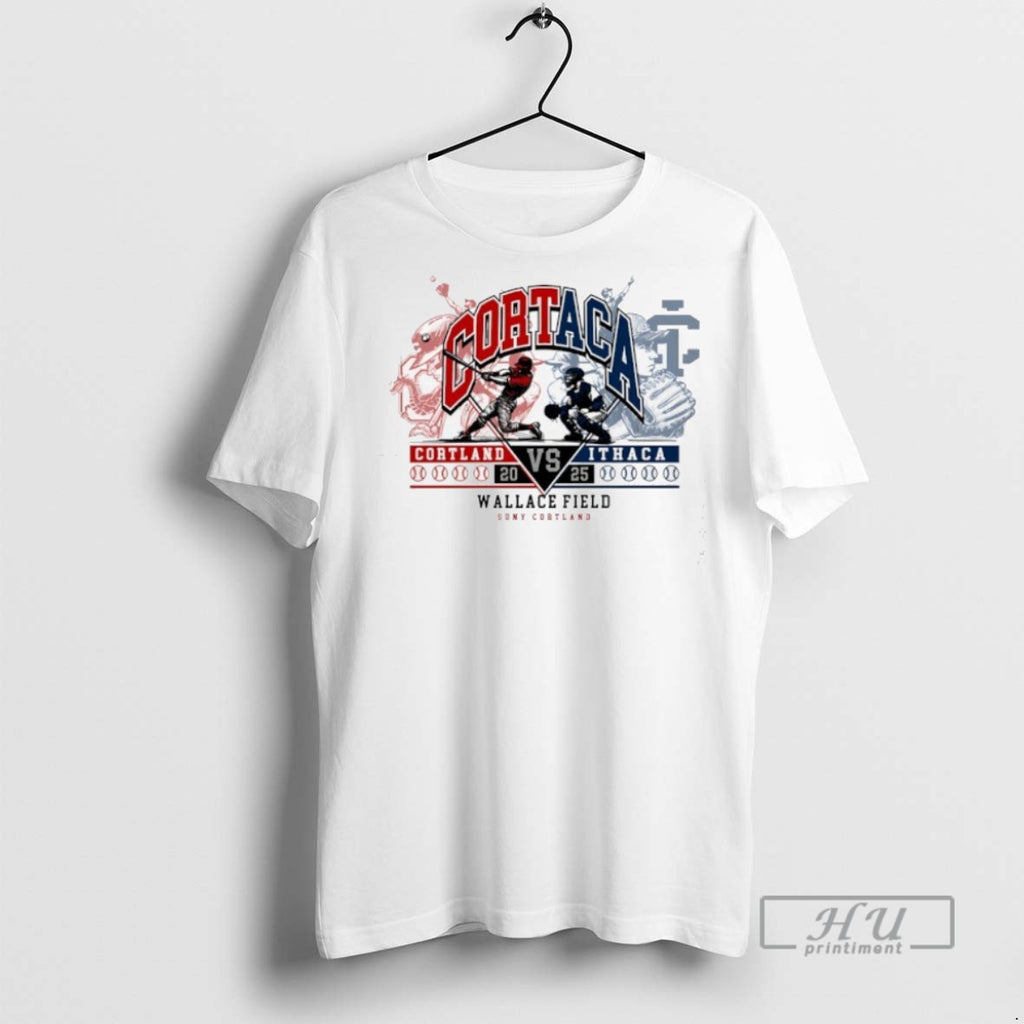 New Cortaca Cortland Red Dragons Vs Ithaca Bombers 2025 Wallace Field Suny Cortland Tee Shirts