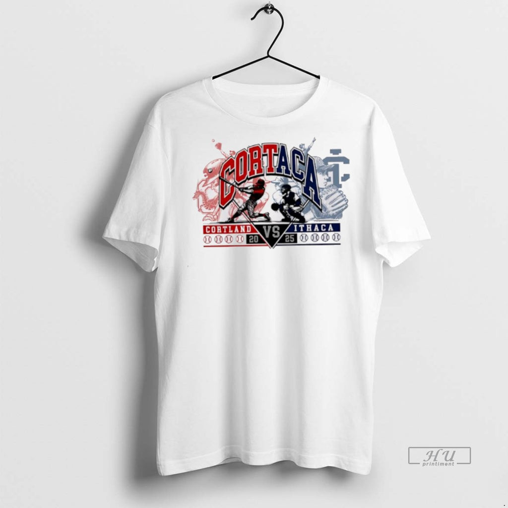 New Cortaca Cortland Vs Ithaca 2025 Baseball Graphic Tee Shirt Sweater