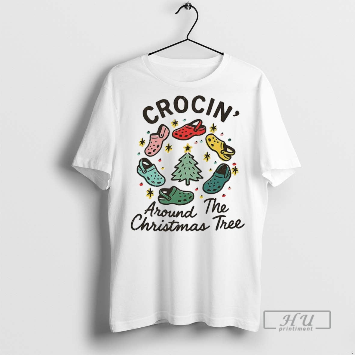 New Crocs Crocin Around The Christmas Tree Funny Tee Shirts Sweatshirt Hoodies