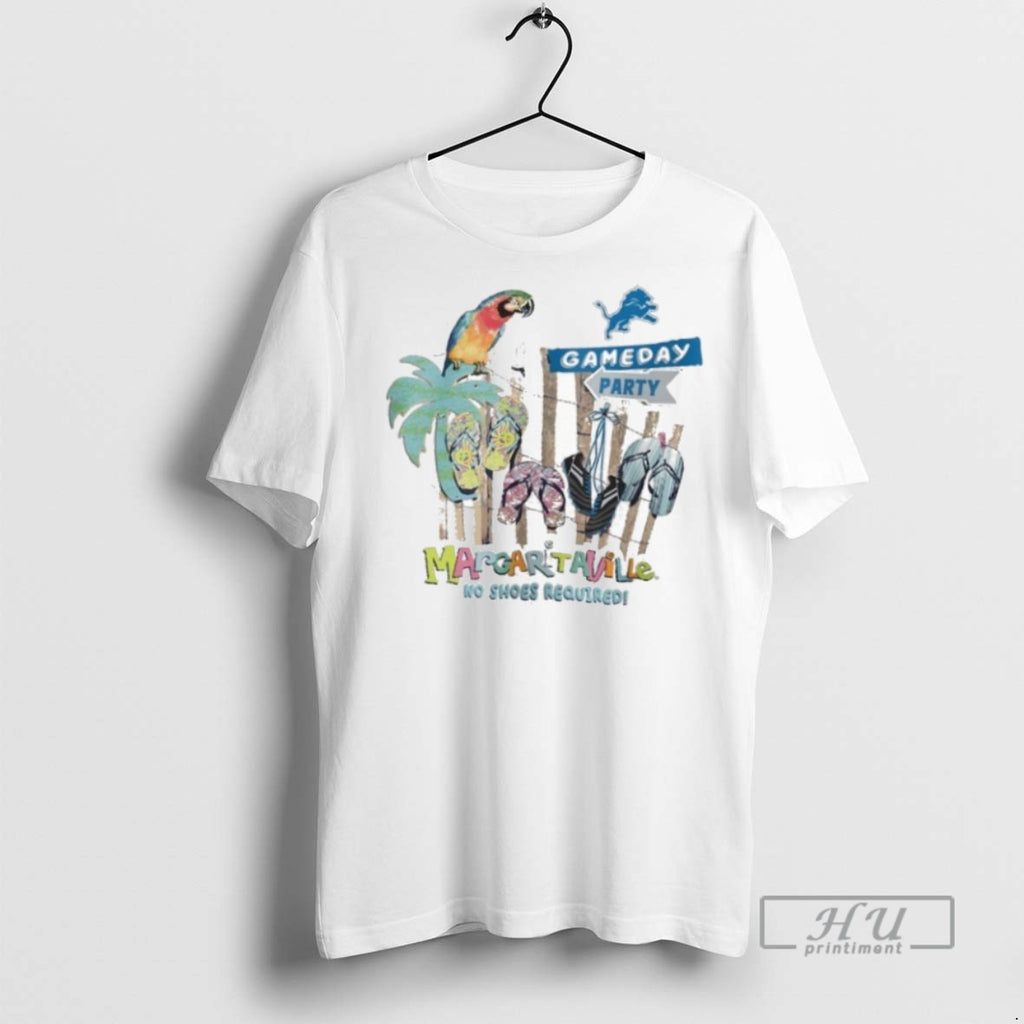 New Detroit Lions Gameday Party Margaritaville No Shoes Required Tee Shirts Sweatshirt Hoodies