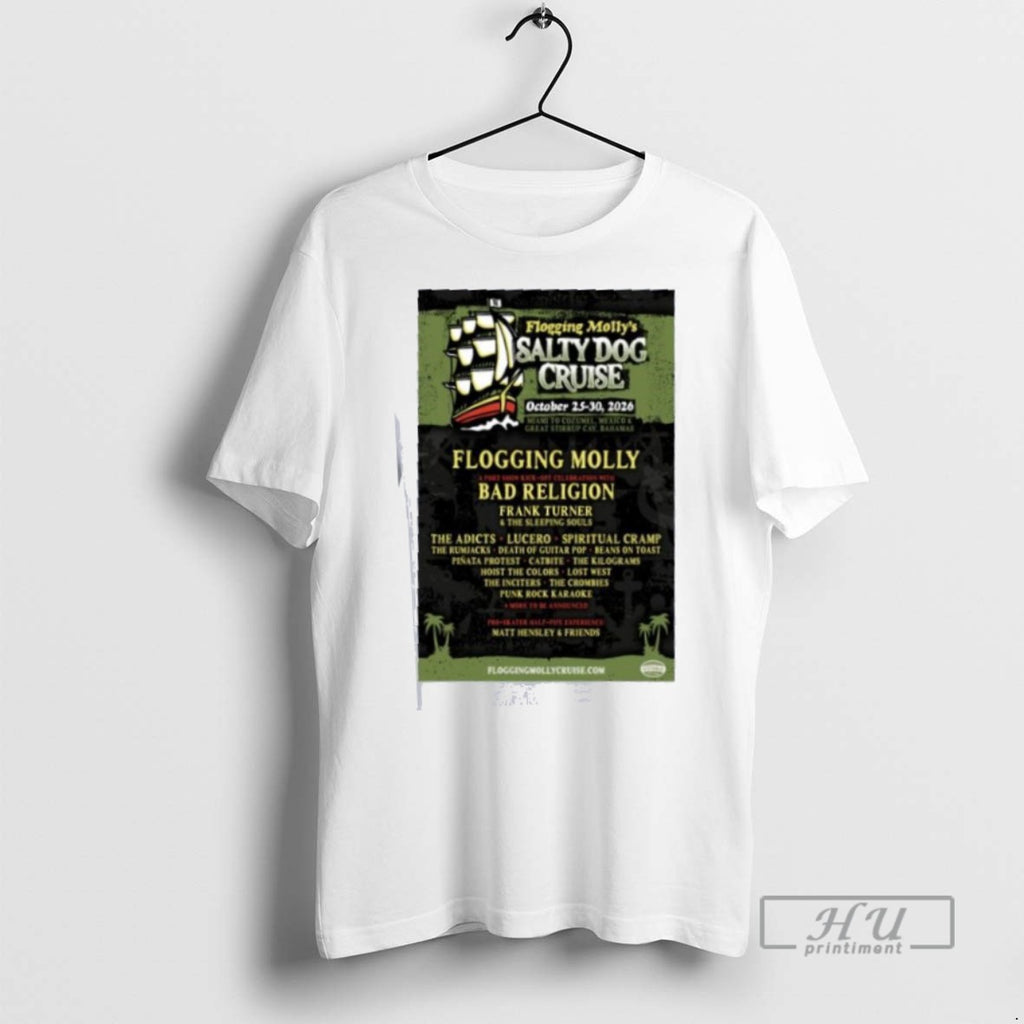 New Flogging Mollys Salty Dog Cruise October 25 30 2026 Concert Tee Shirts Sweatshirt Hoodies