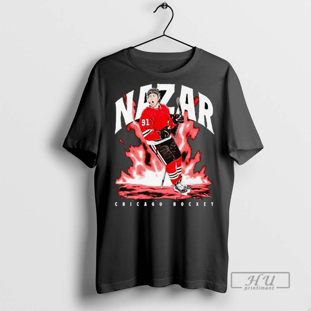 New Frank Nazar Shout Aura Chicago Blackhawks Fire Tee Shirts Sweatshirt Hoodies