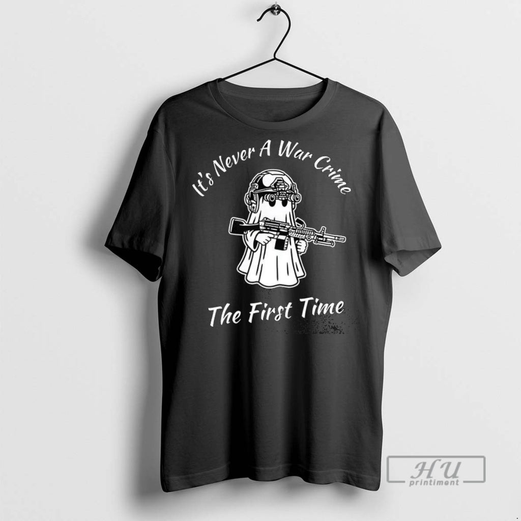 New Ghost Its Never A Crime The First Time Halloween Tee Shirts Sweatshirt Hoodies