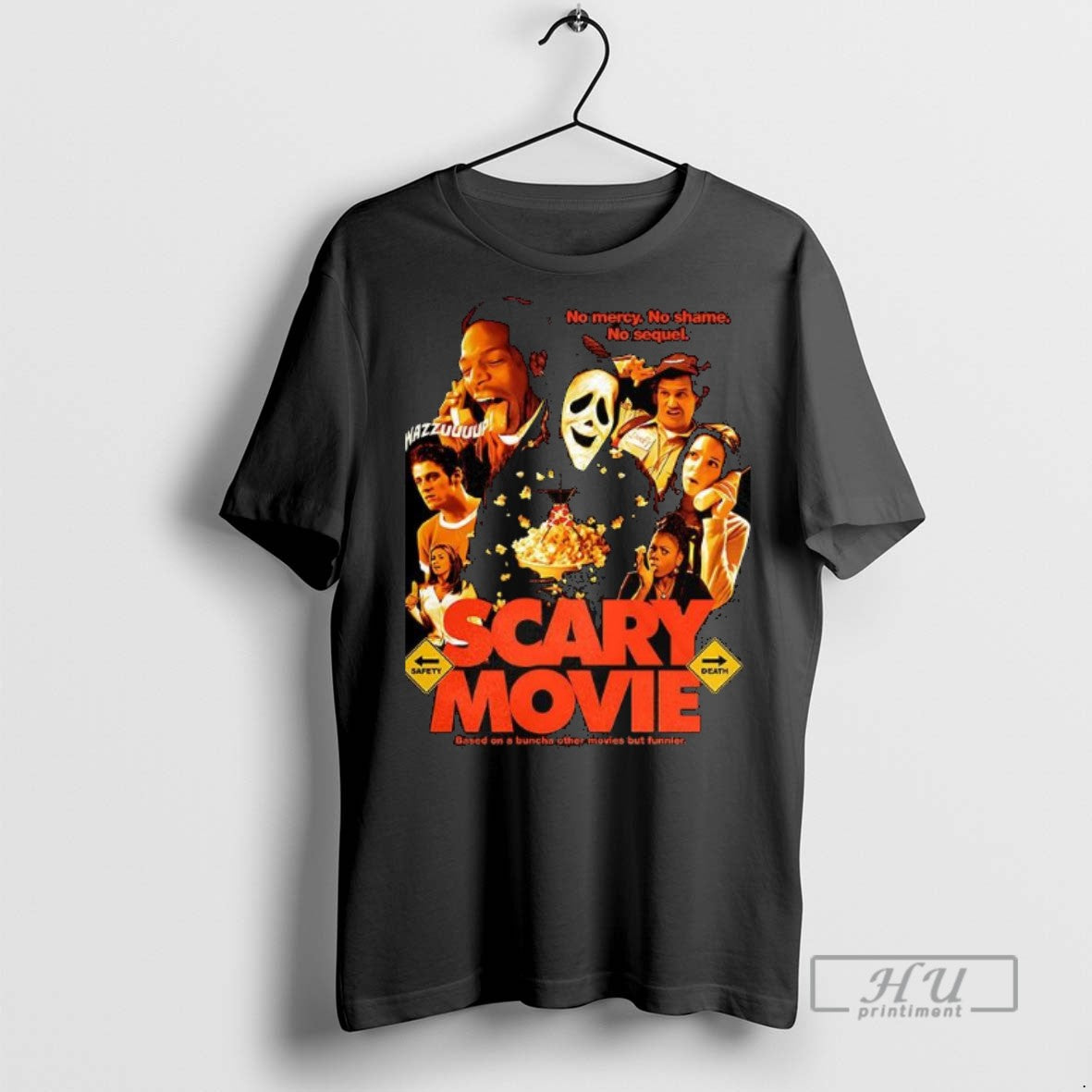 New Ghostface Wazzupp Scary Movie No Mercy No Shame No Sequel Halloween Graphic