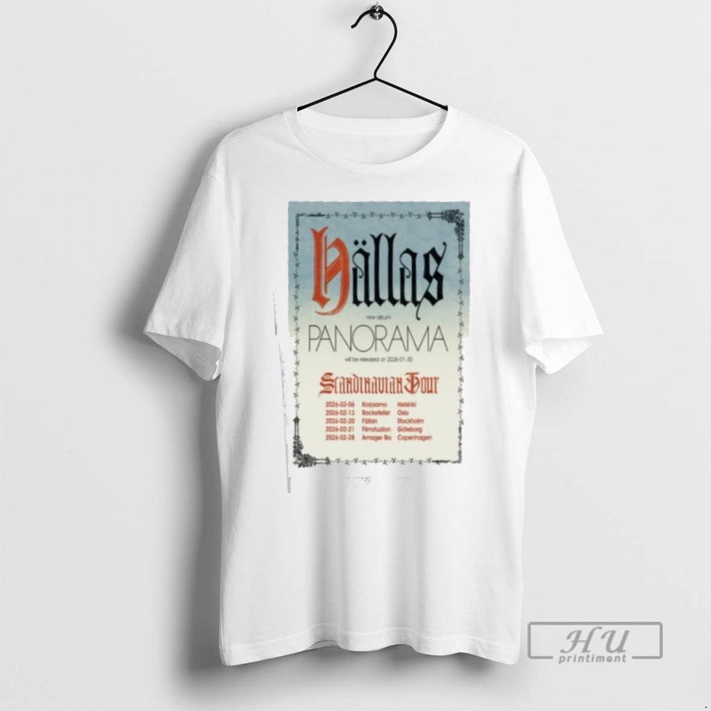 New Hallas New Album Panorama Scandinavian Tour 2026 Tee Shirts Sweatshirt Hoodies