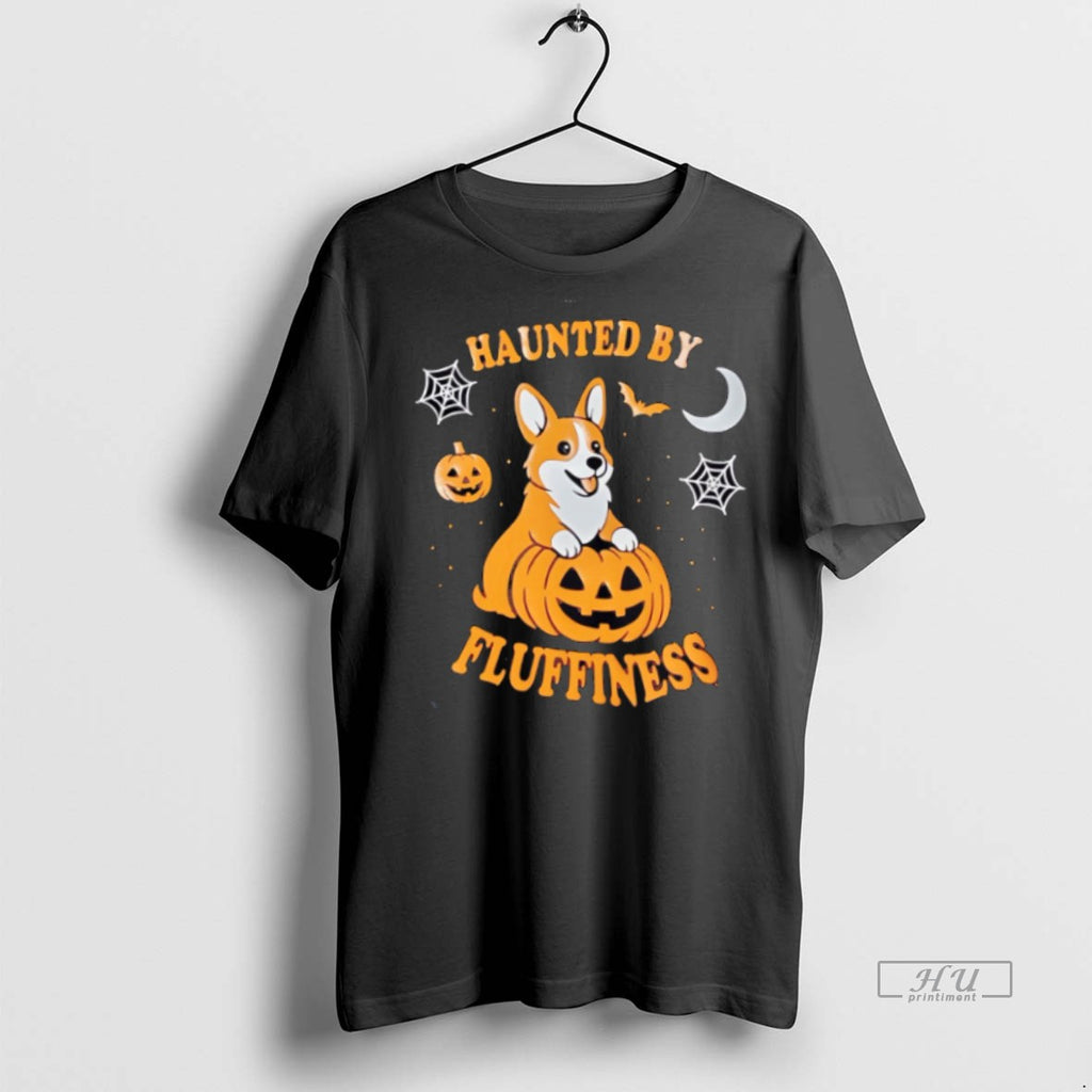 New Haunted By Fluffiness Halloween Graphic Tee Shirt Sweater