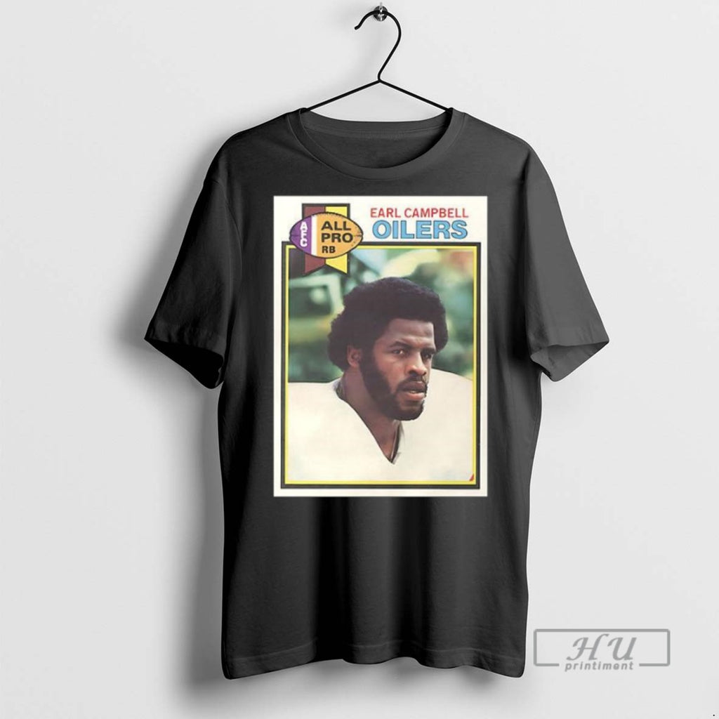 New Houston Oilers Earl Campbell Trading Card Tee Shirts Sweatshirt Hoodies