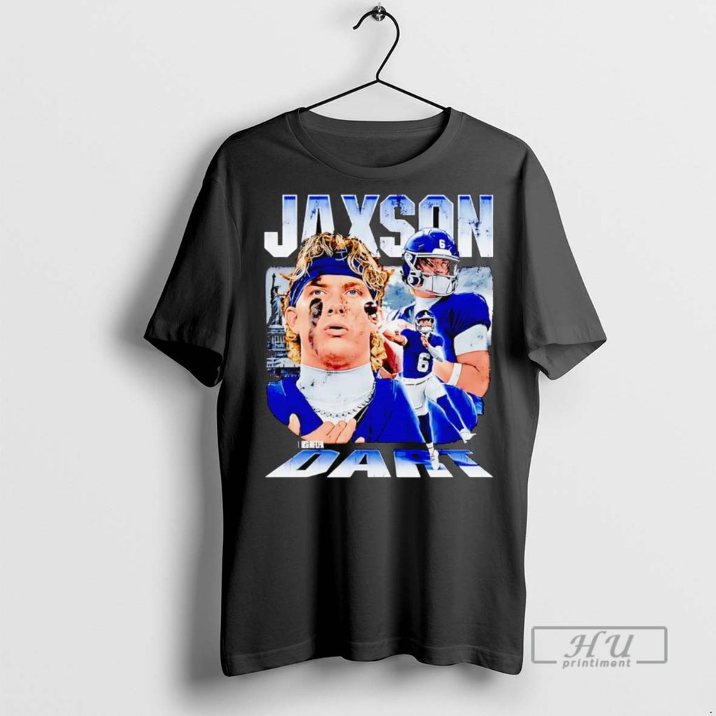 New Jaxson Dart Triple Player New York Giants Tee Shirts Sweatshirt Hoodies