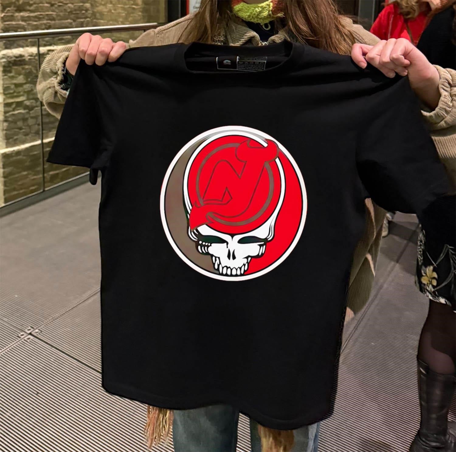 New Jersey Devils Grateful Dead Skull shirt