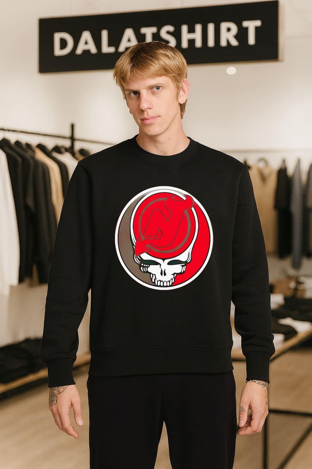 New Jersey Devils Grateful Dead Skull shirt