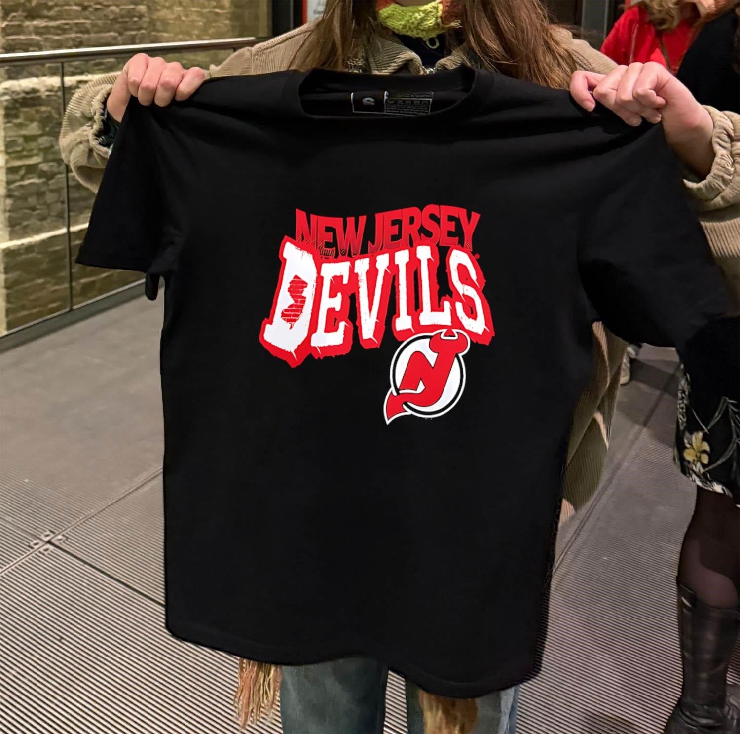 New Jersey Devils Red Brick State Map NHL Hockey Team shirt