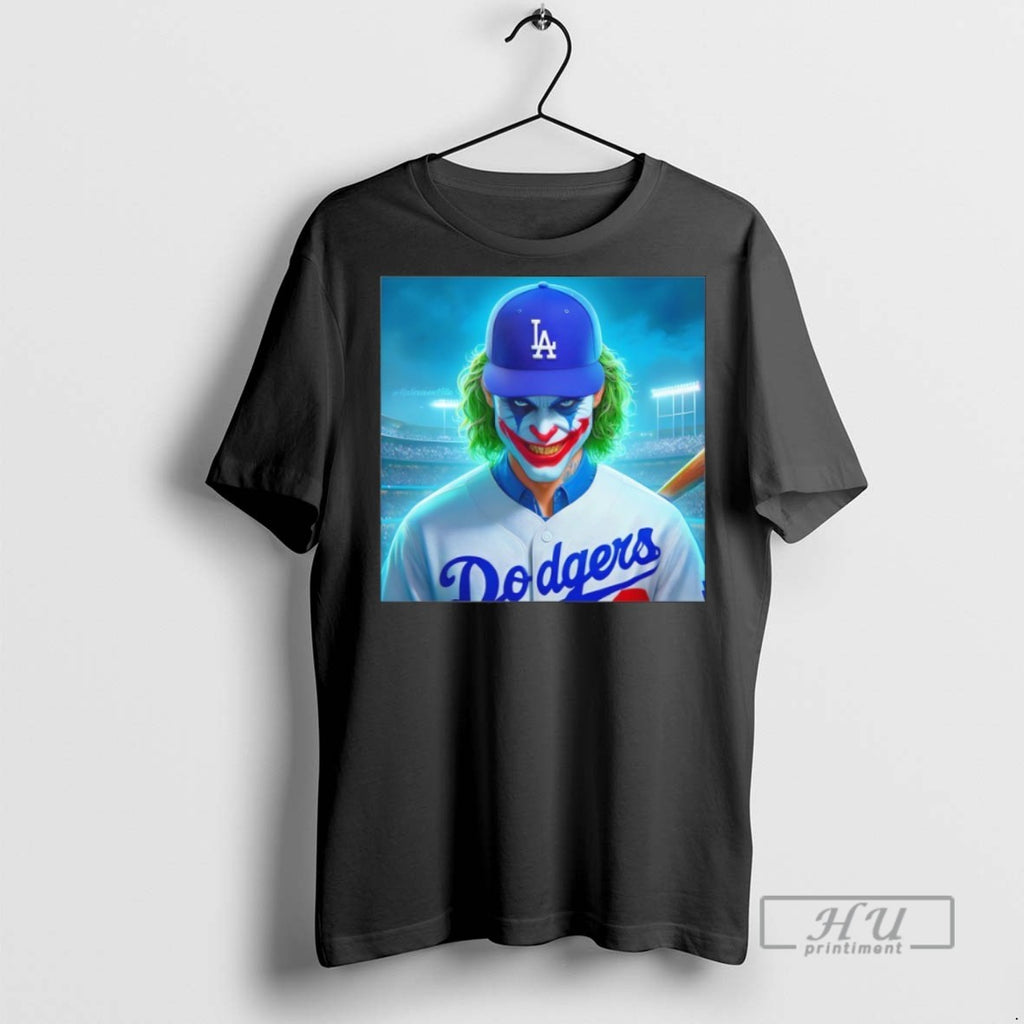 New Joker X Los Angeles Dodgers Halloween Tee Shirts Sweatshirt Hoodies