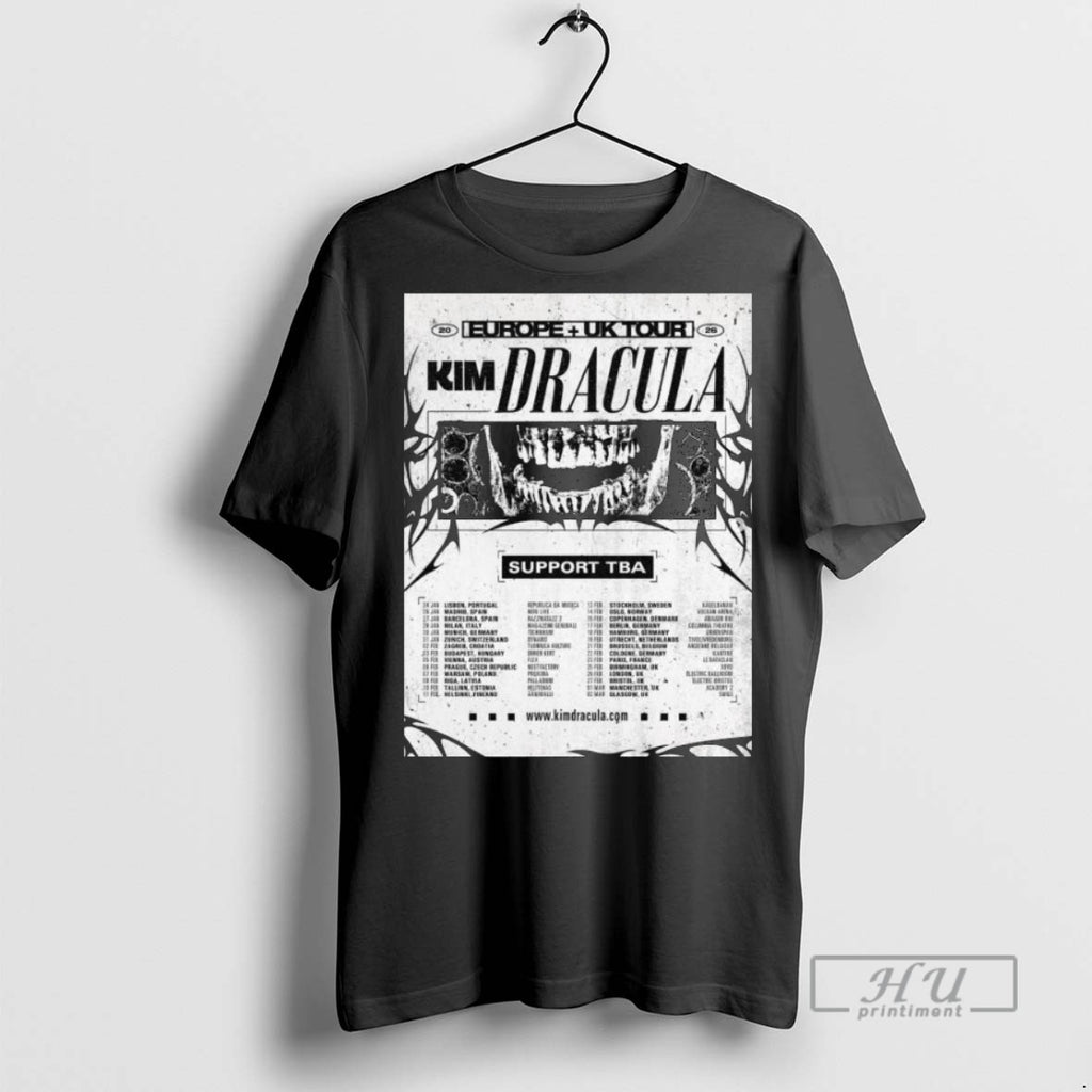 New Kim Dracula Europe Uk Tour 2026 Long Sleve Tee Shirts Sweatshirt Hoodies