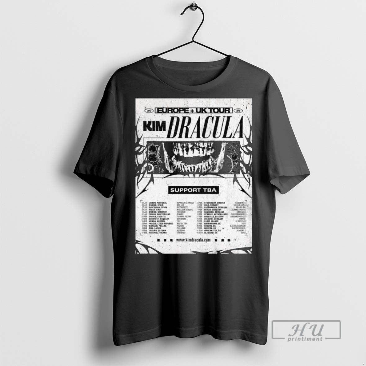 New Kim Dracula Europe Uk Tour 2026 Long Sleve Tee Shirts Sweatshirt Hoodies