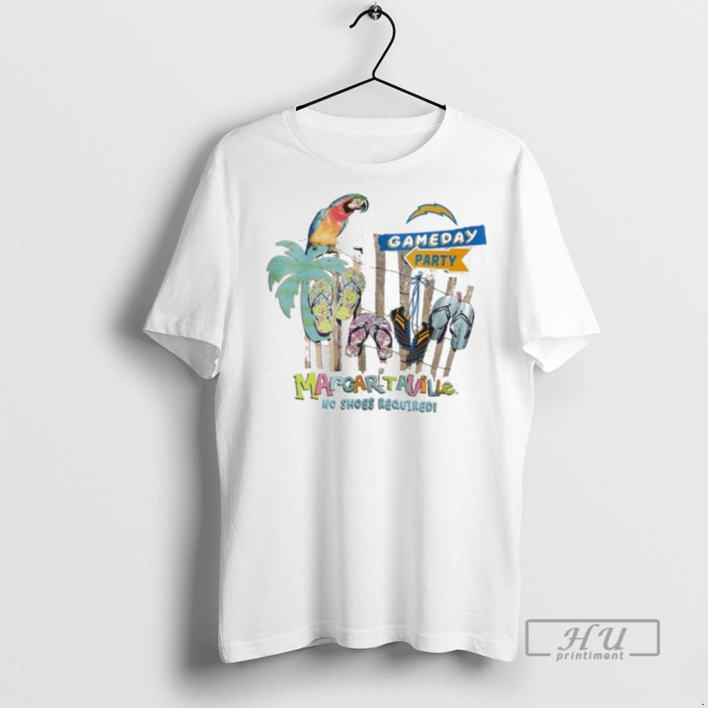 New Los Angeles Chargers Gameday Party Margaritaville No Shoes Required Tee Shirts Sweatshirt Hoodies