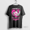 New Los Angeles Dodgers Breast Cancer Awareness Tackle Heart Tee Shirts Sweatshirt Hoodies