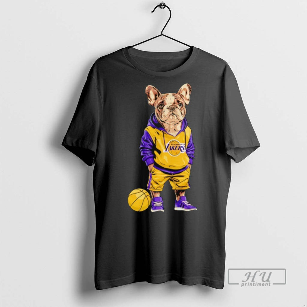 New Los Angeles Lakers X Bulldog Hoop Dogs Tee Shirts Sweatshirt Hoodies