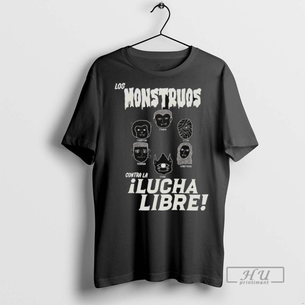 New Los Monstruos Contra La Lucha Libre Tee Shirts Sweatshirt Hoodies