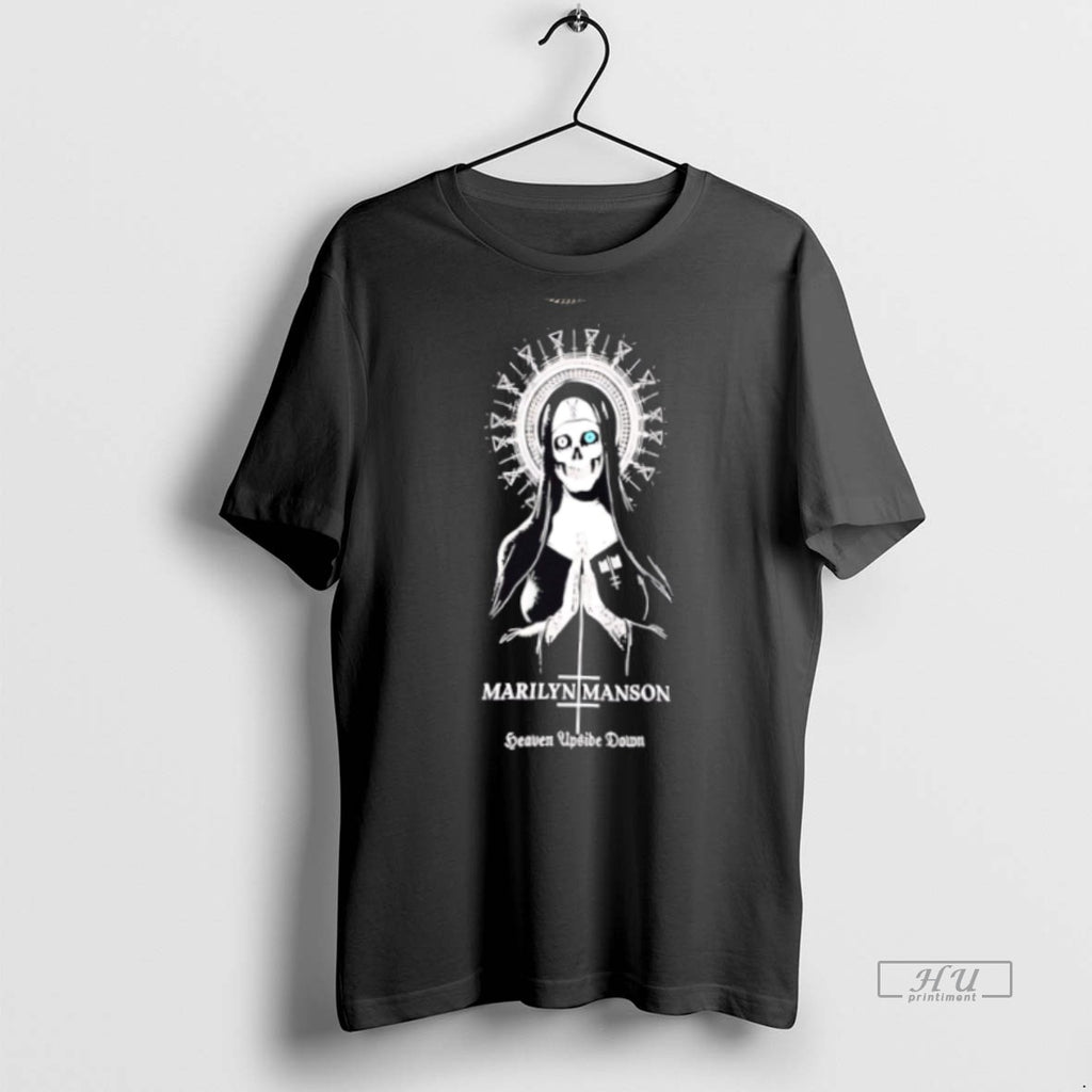 New Marilyn Manson Heaven Upside Down Graphic Tee Shirt Sweater