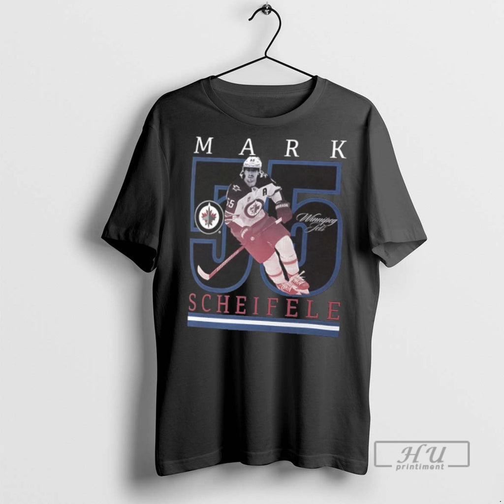New Mark Scheifele 55 Winnipeg Jets Player Show Logo 2 Sided Tee Shirts Sweatshirt Hoodies