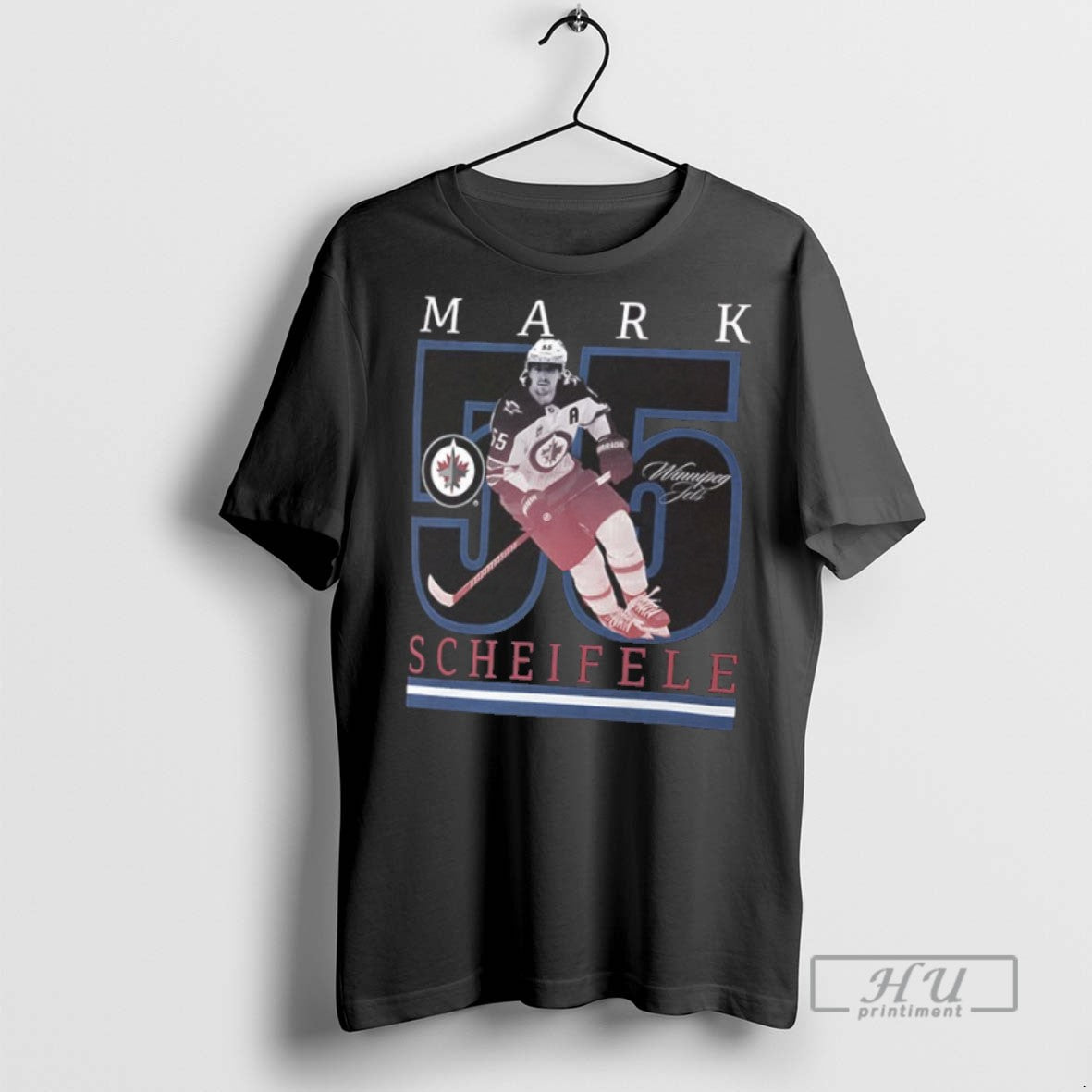 New Mark Scheifele 55 Winnipeg Jets Player Show Logo 2 Sided Tee Shirts Sweatshirt Hoodies
