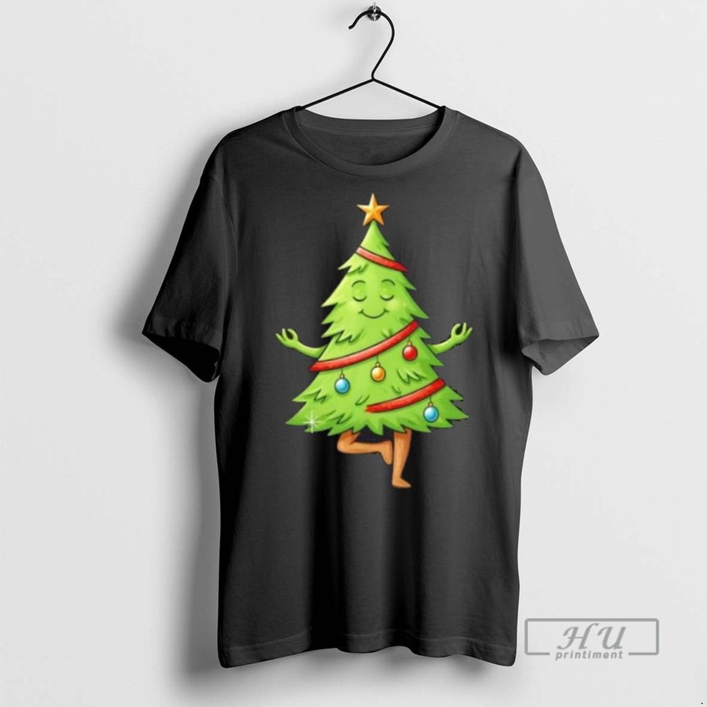 New Meditating Christmas Tree Tee Shirts Sweatshirt Hoodies