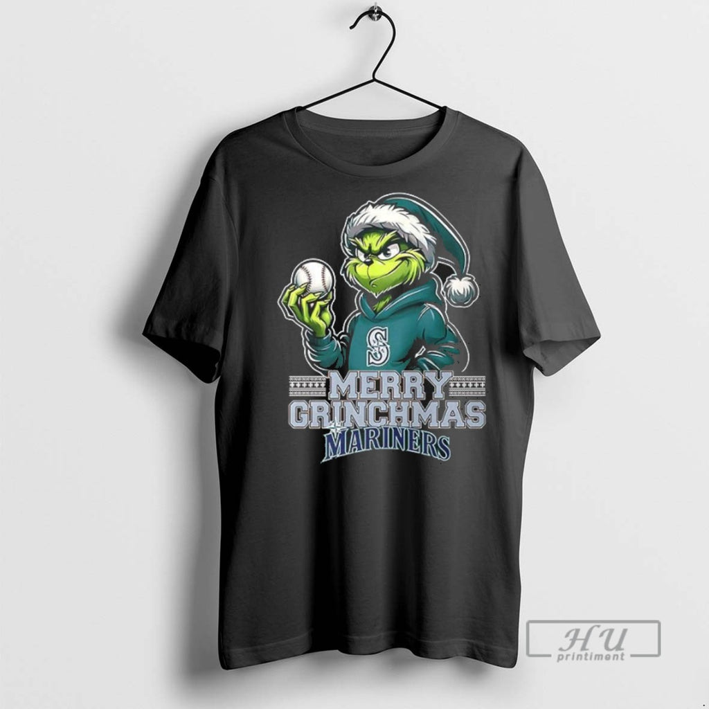New Merry Grinchmas Seattle Mariners Tee Shirts Sweatshirt Hoodies